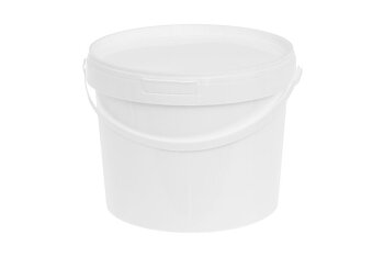 Plasthink med lock, vit 3 L