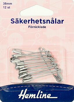 Säkerhetsnålar 38mm 12st