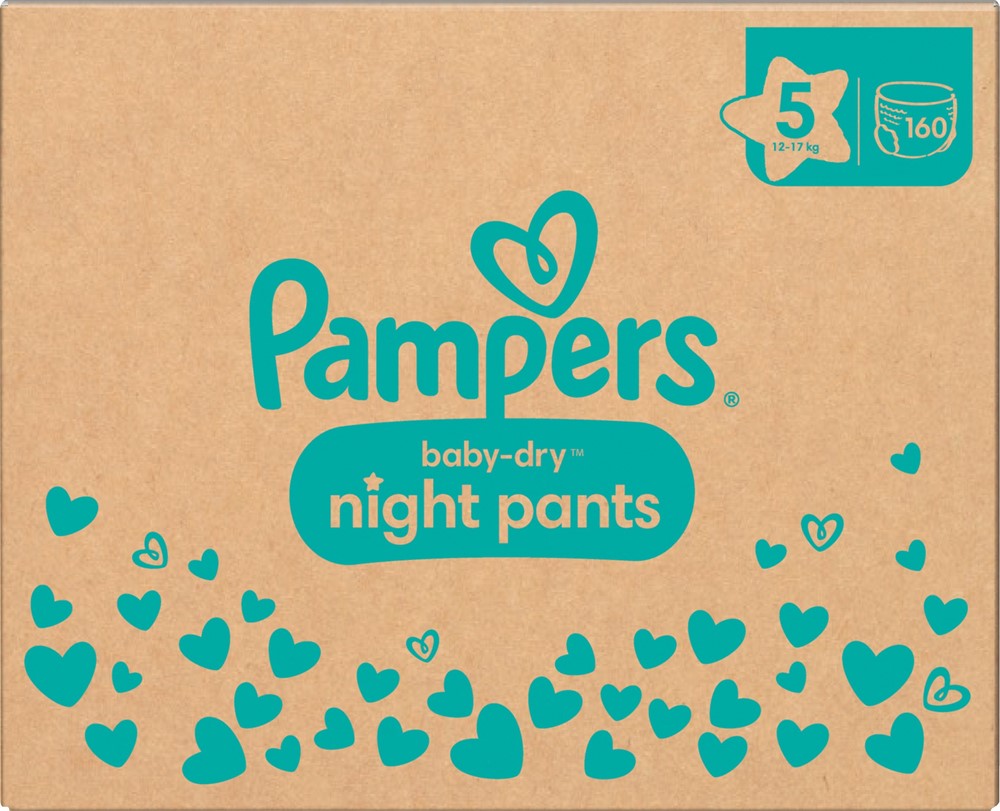 Pampers Baby Dry Night Pants S5 12-17kg 1x160-p