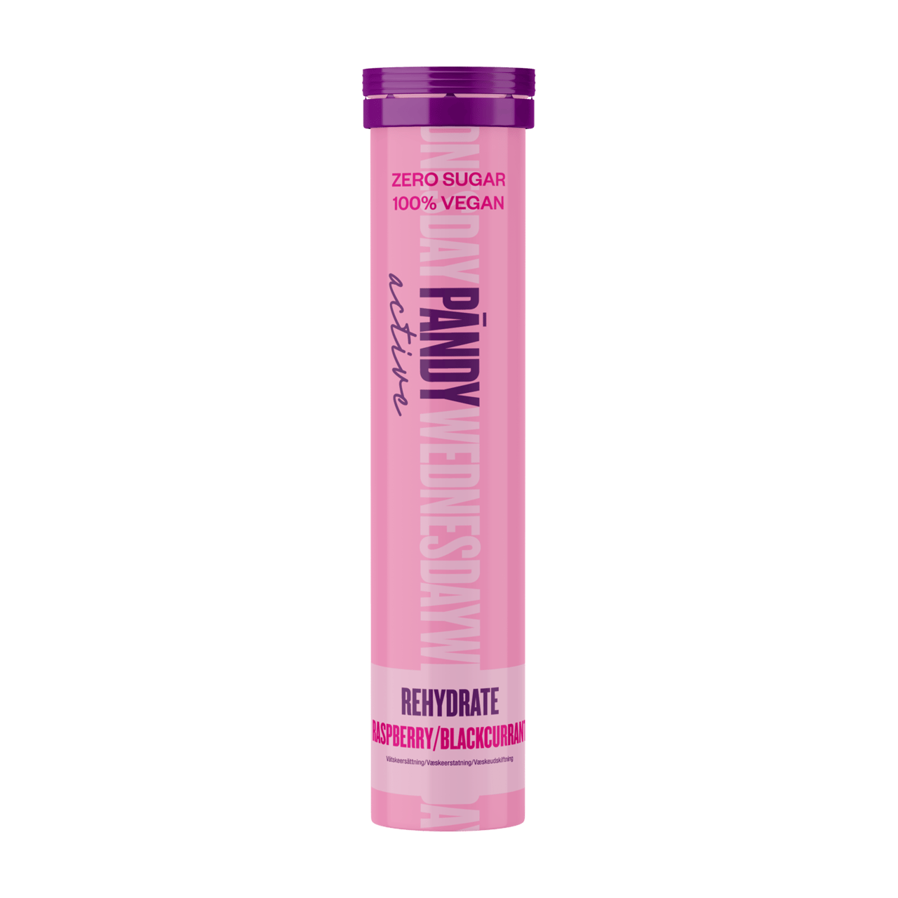 Pändy Rehydrate Effervescent Tablets Raspberry & Blackcurrant 20 tabletter