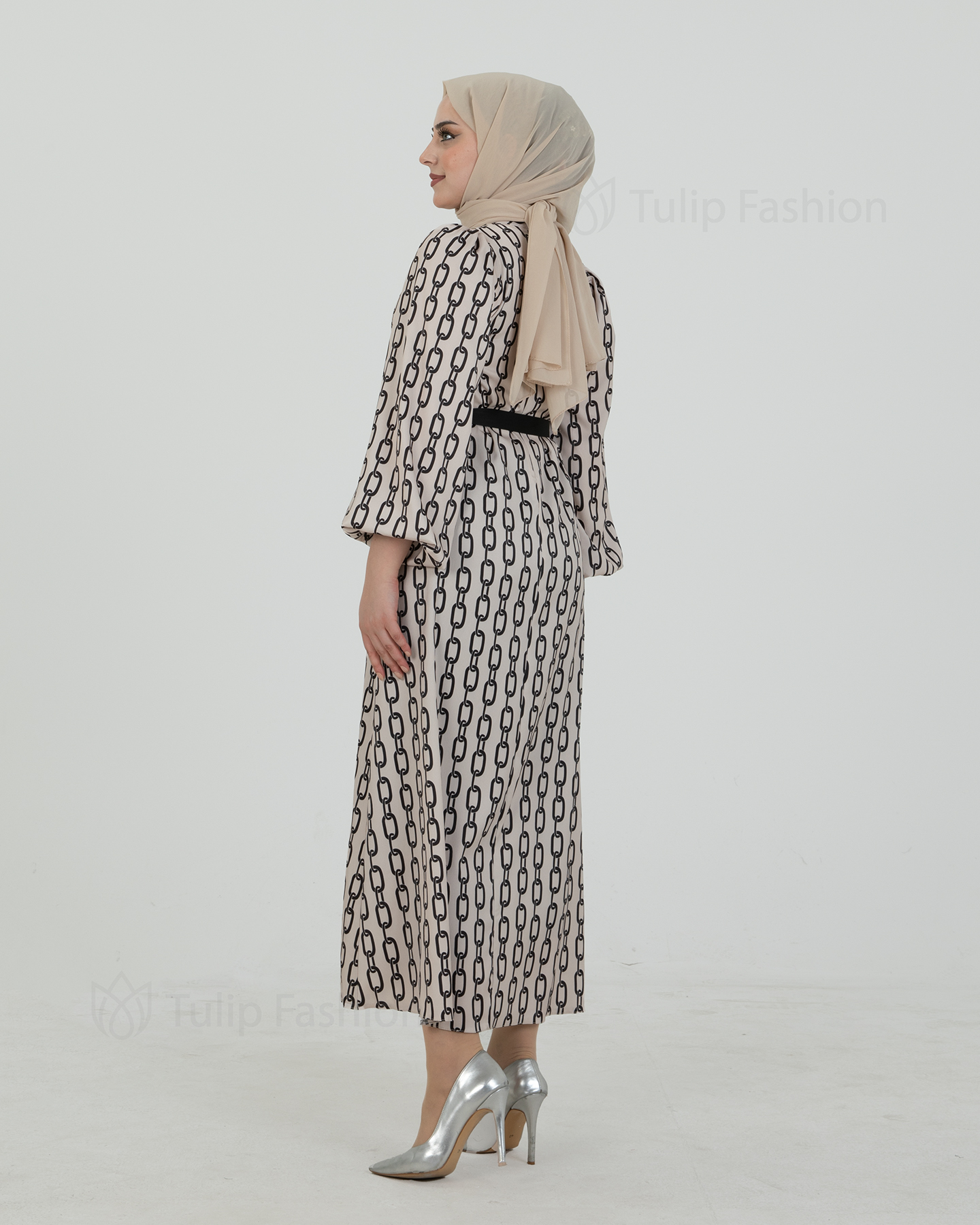 Party dress - Beige - 4