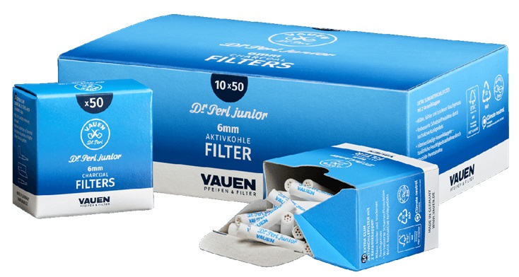 Vauen Dr. Perl Junior Pipfilter 6mm 50 st