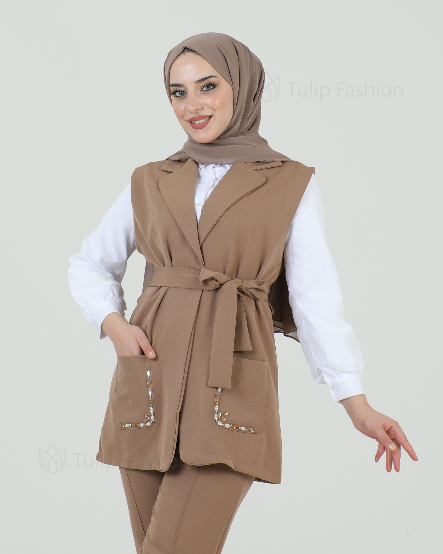 Vest set 3-piece - Beige - 3