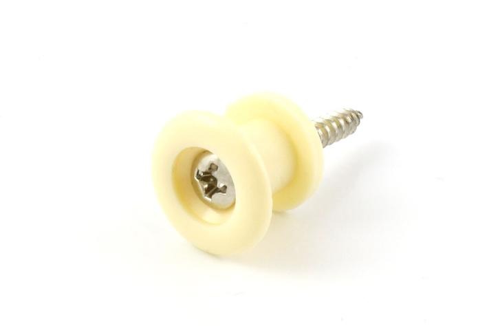Strap Button Plast, Cream, 14 mm