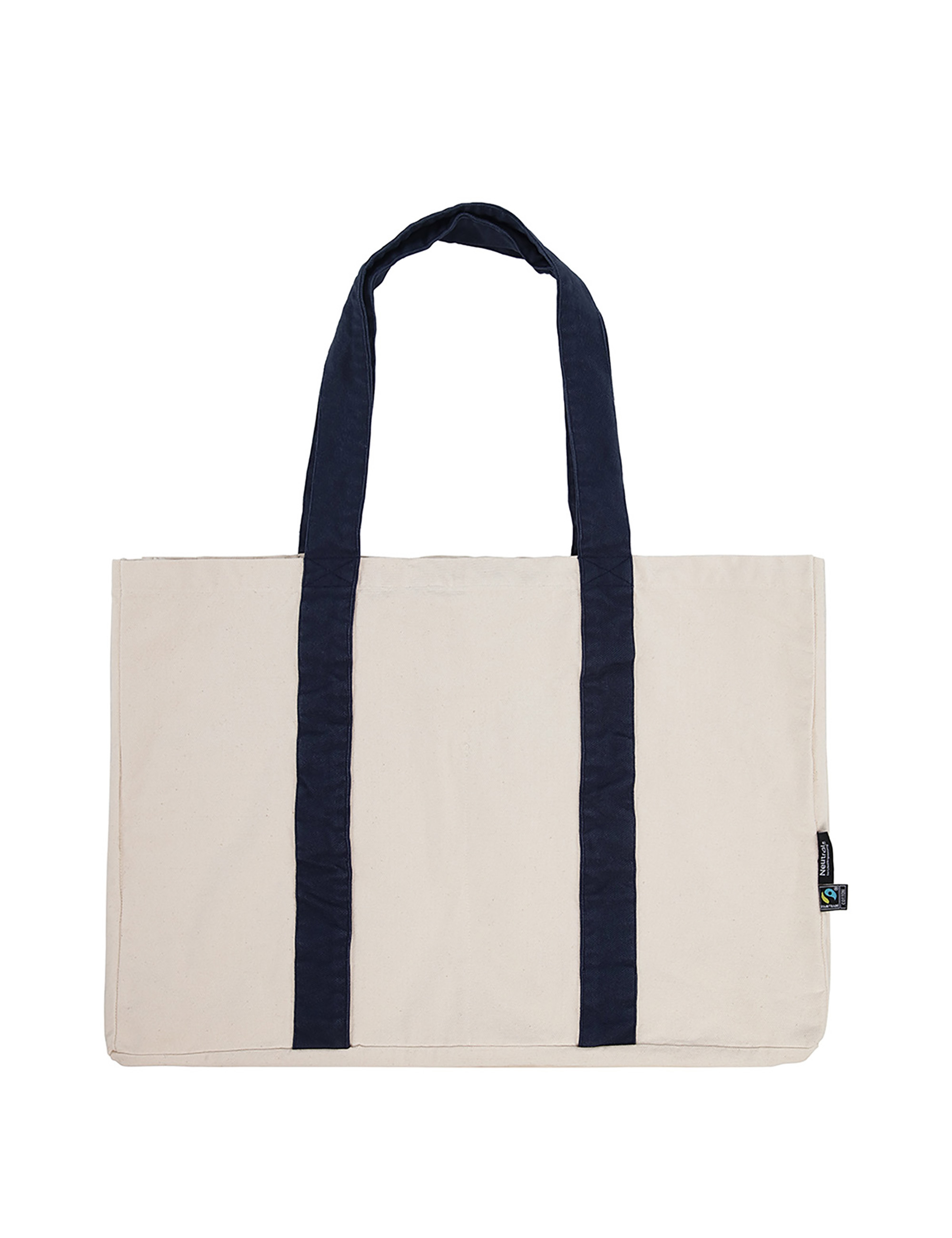 Beach Bag - Neutral - Fairtrade & EKO GOTS - Natur/Navy - 2