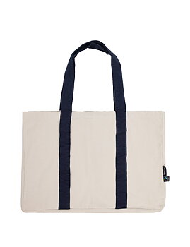 Beach Bag - Neutral - Fairtrade & EKO GOTS - Natur/Navy