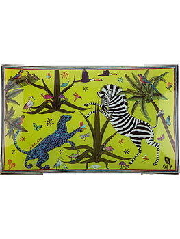Ortigia Glass Plate Rectangle Jungle L
