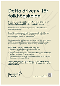 Detta driver vi för folkhögskolan - affisch A4 - pdf