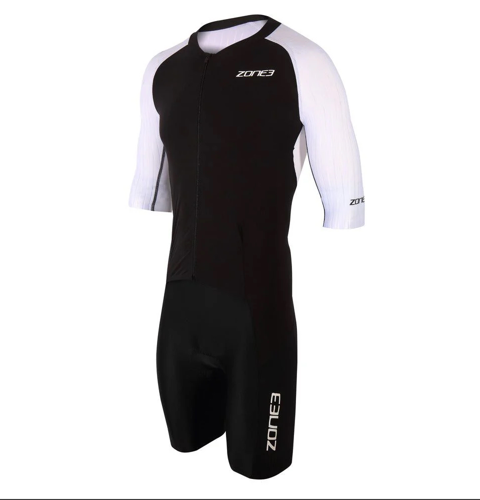 Zone3 Men's LAVA LONG DISTANCE FULL ZIP SHORT SLEEVE TRISUIT