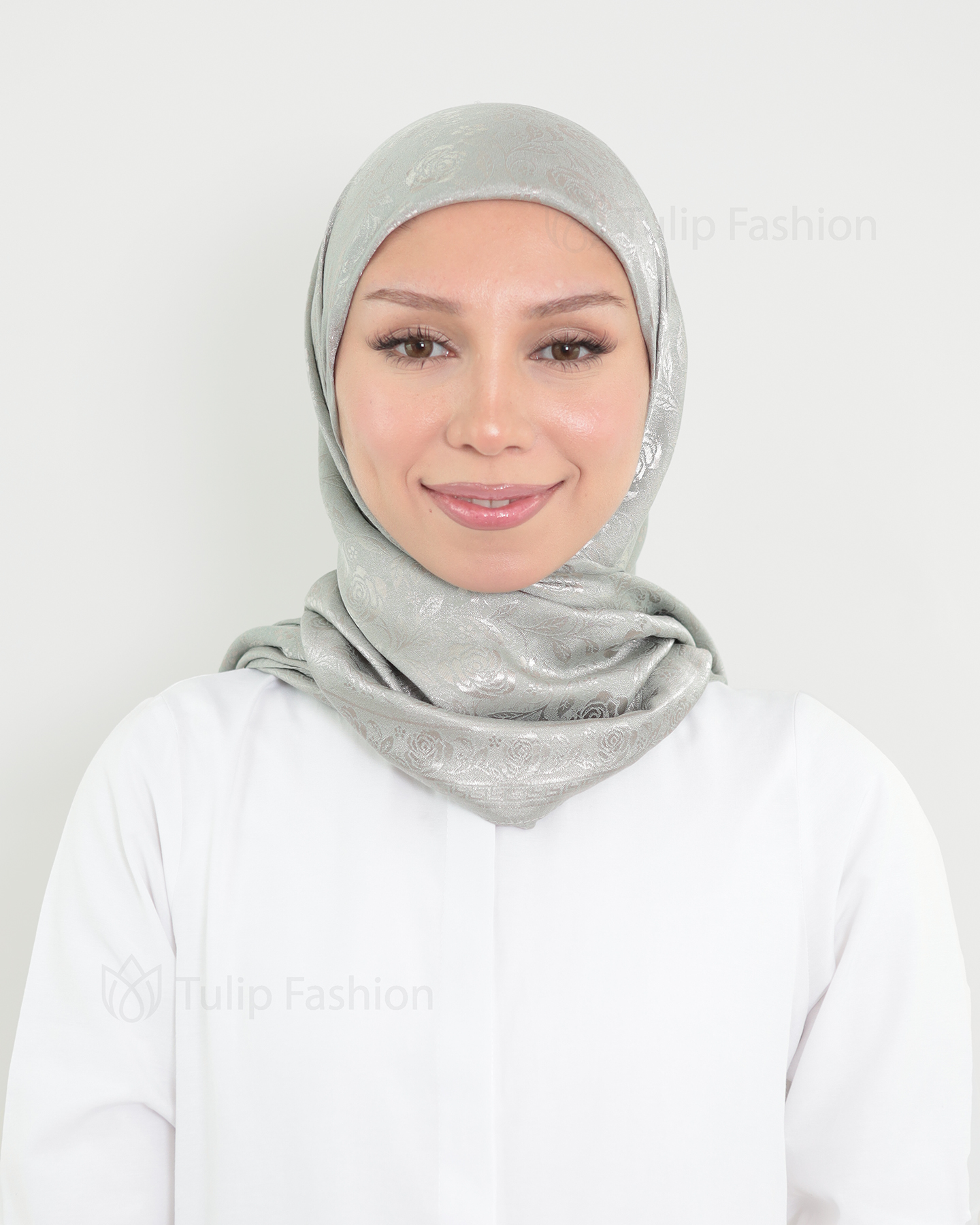 Hijab - Square Viskon 120 cm - Gray