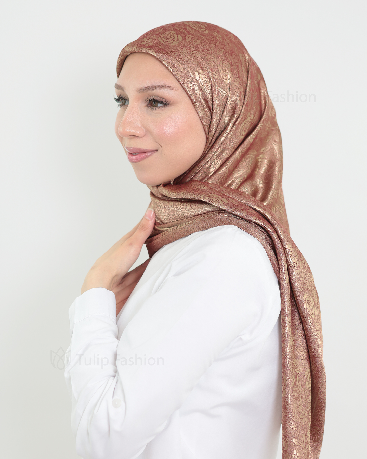 Hijab - Square Viskon 120 cm - Maroon - 2