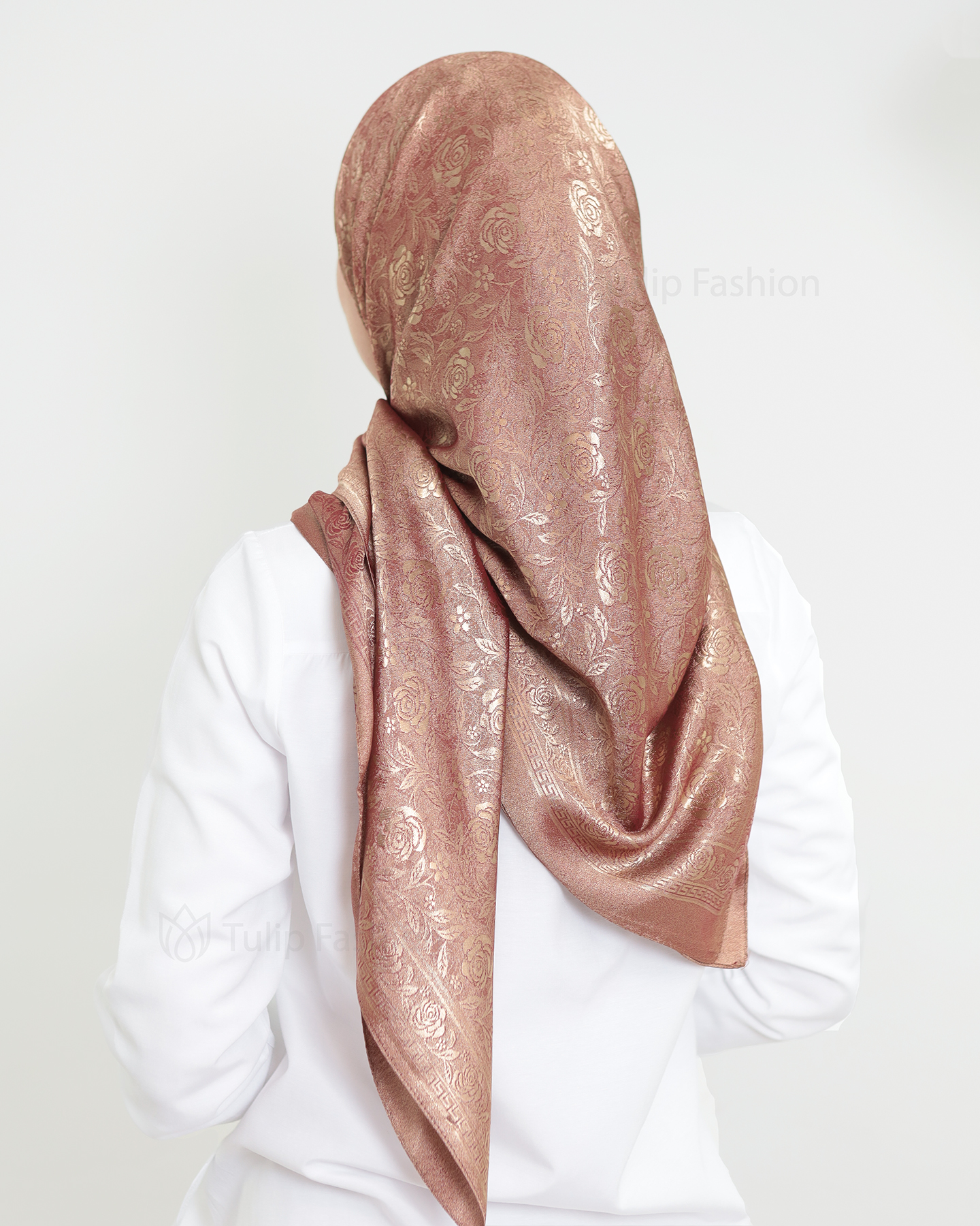 Hijab - Square Viskon 120 cm - Maroon - 3