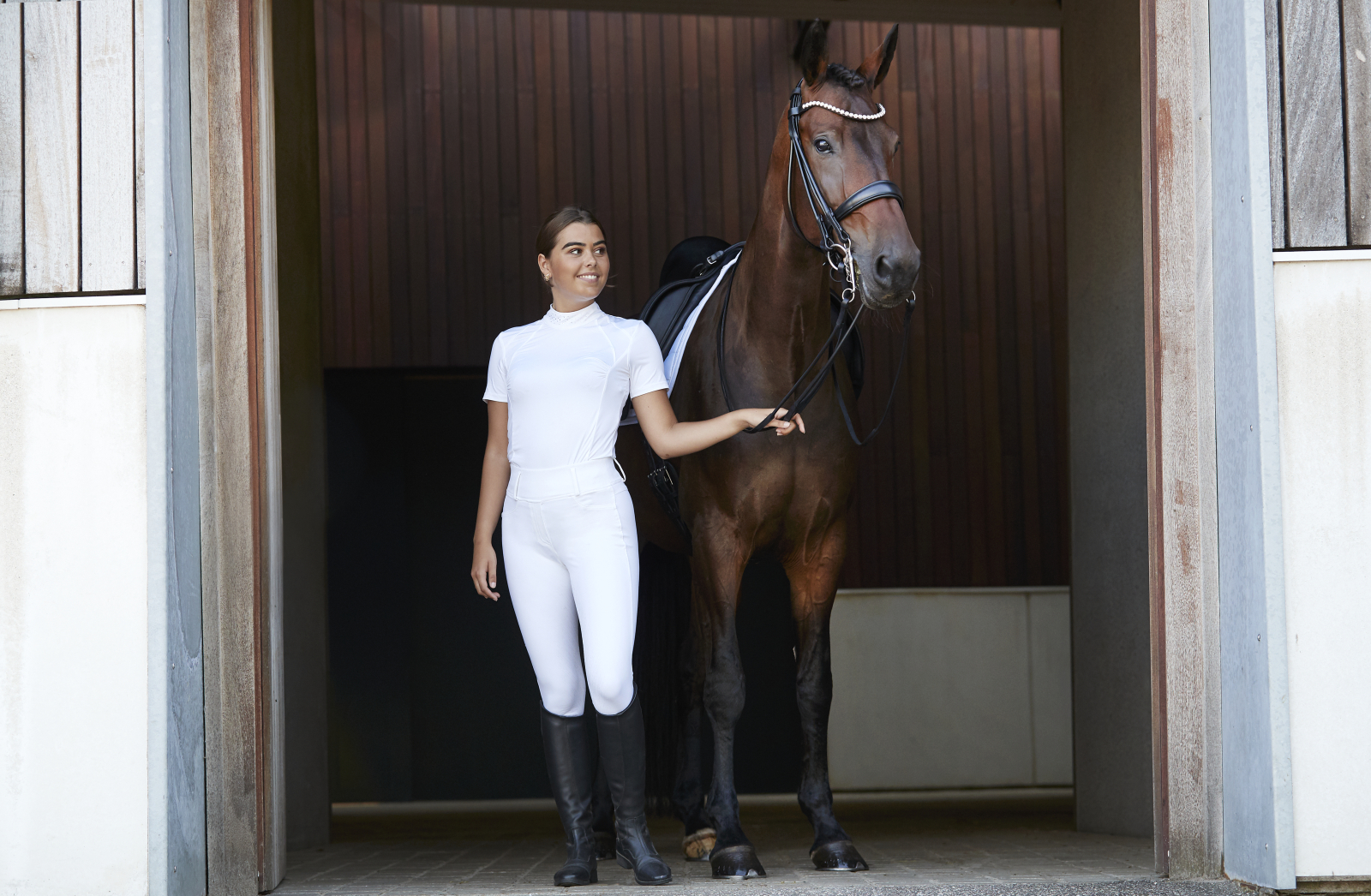 Equipage Kalea helskodda ridtights vita