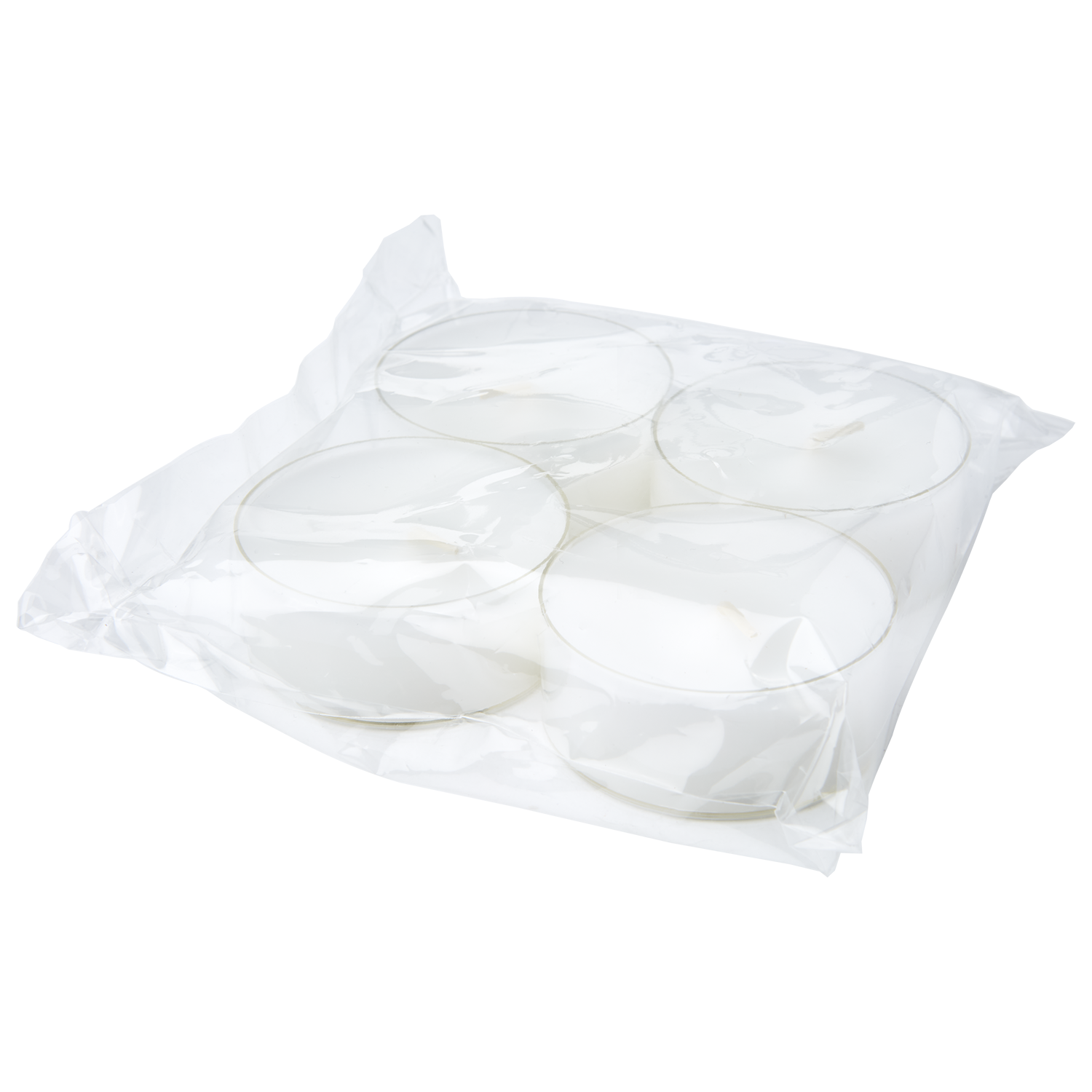 Stort värmeljus  i klar kopp 4-pack