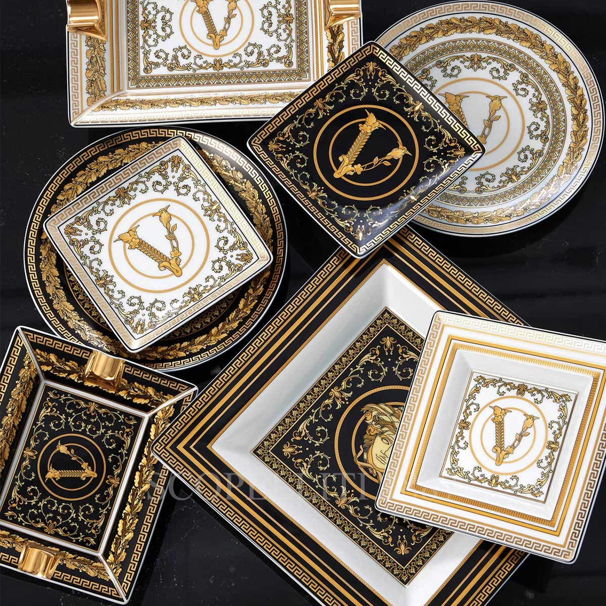 VERSACE Virtus Gala Black Ascher 13 cm - 2