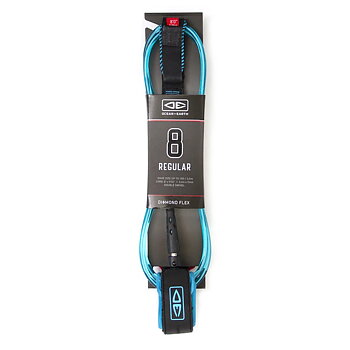 Ocean & Earth Diamond Flex Regular Leash 8" Blue