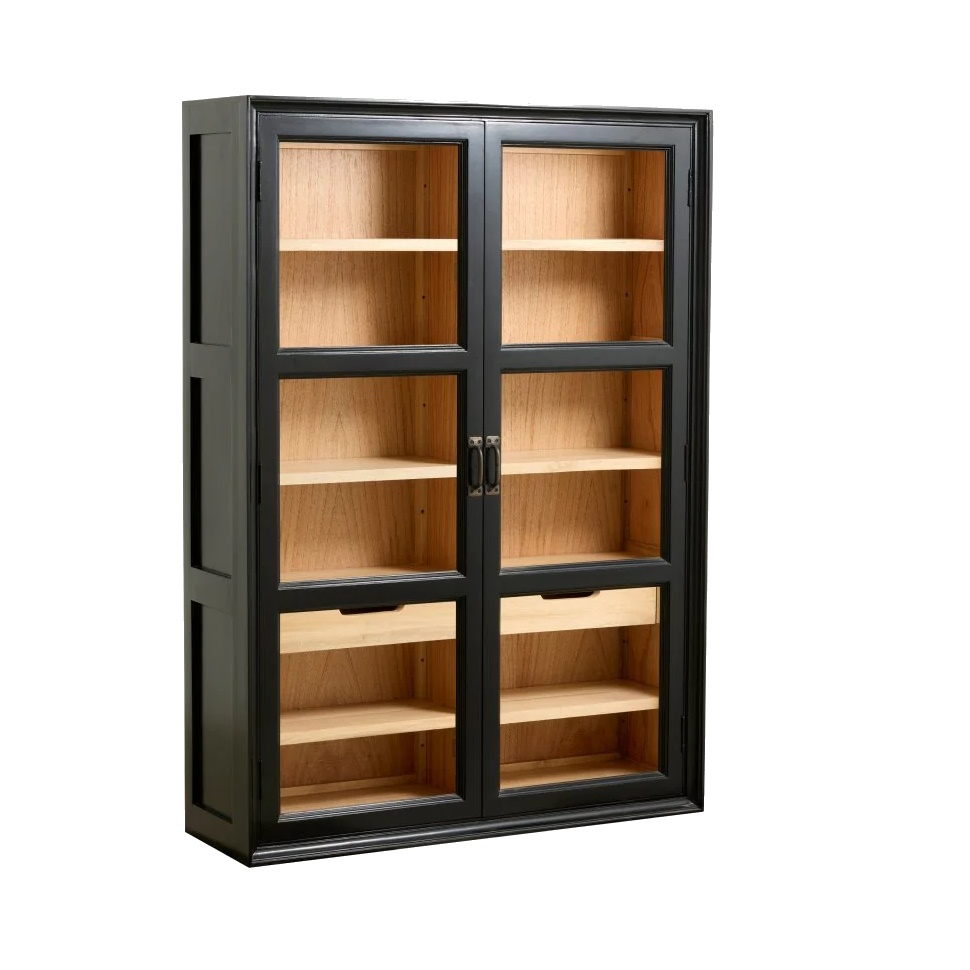 Väggskåp vitrin Viva 120 cm svart Nordal