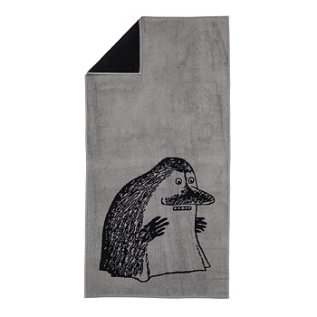 Mumin Badhandduk 70x140 cm - Mårran Grå