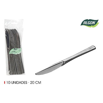 Plastknivar silver 10st