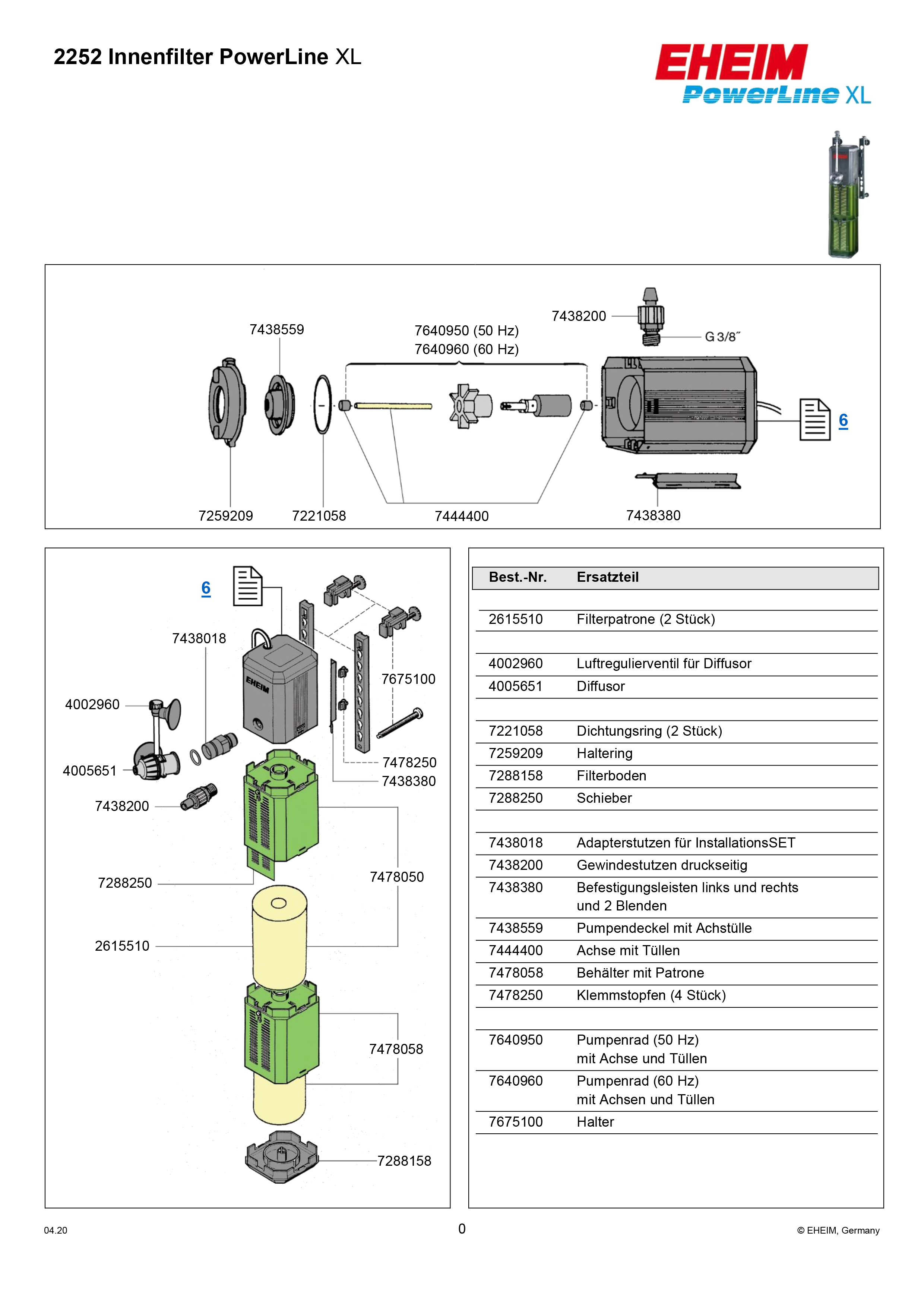 Eheim Filterbotten till Powerline XL - 2