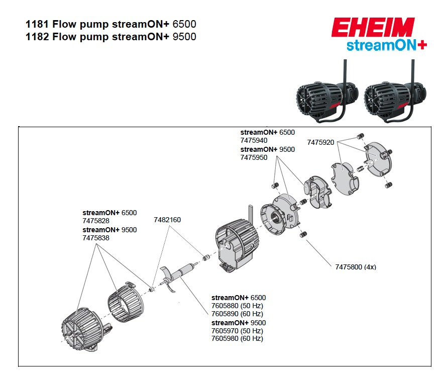 Eheim Axellager StreamON+ 6500/9500 - 2