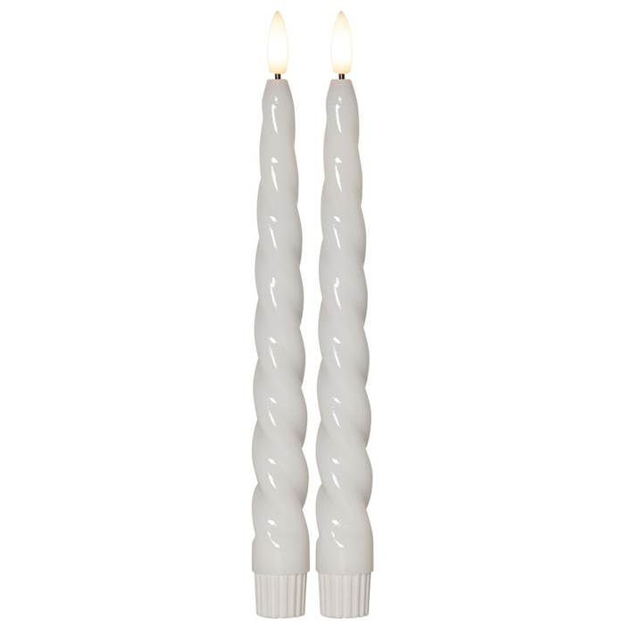 Antikljus LED Shine 2-p Vit