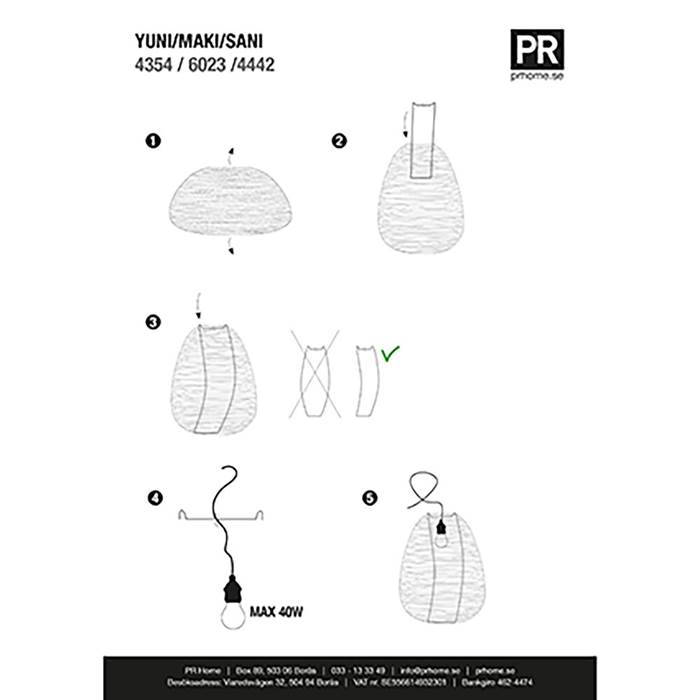 Takskärm Maki vit 43 cm - 3