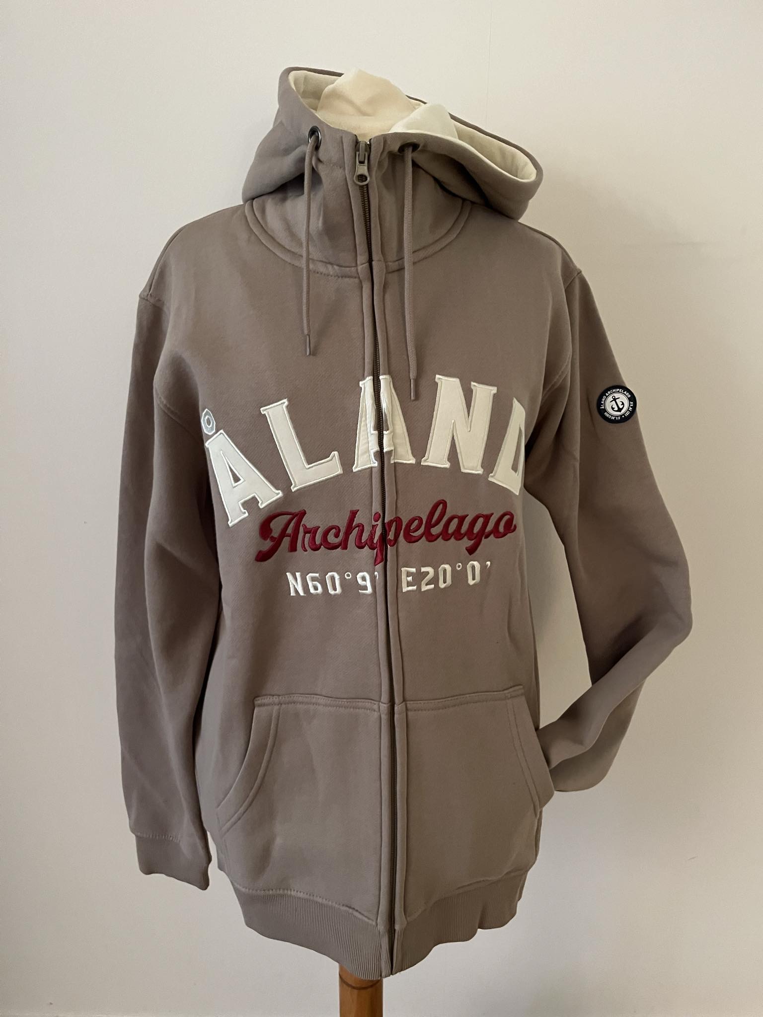 Sandfärgad Hoodie  herr