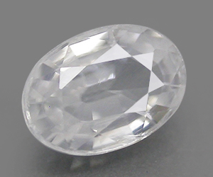 Impresionante circonita blanca natural de alta calidad con corte ovalado de 0,92 ct. - 3