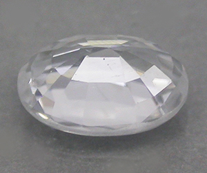 Impresionante circonita blanca natural de alta calidad con corte ovalado de 0,92 ct. - 2