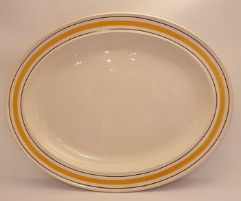 Gult band serving dish