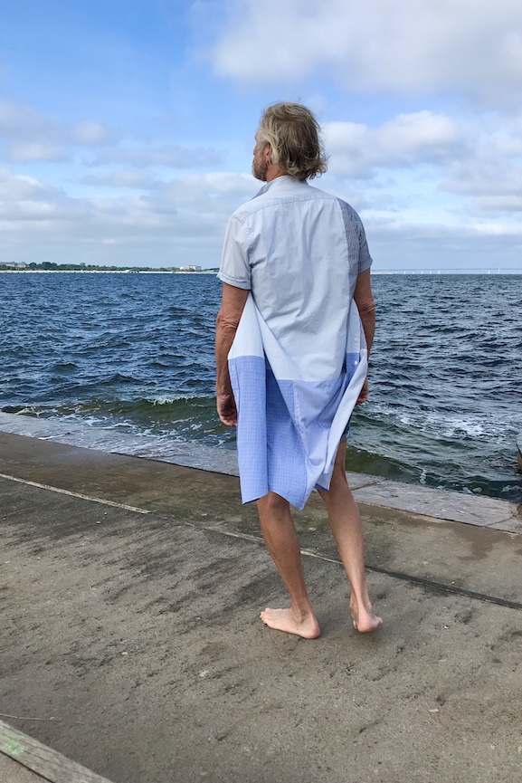 Skjortklänning, blå multimönstrad - 4