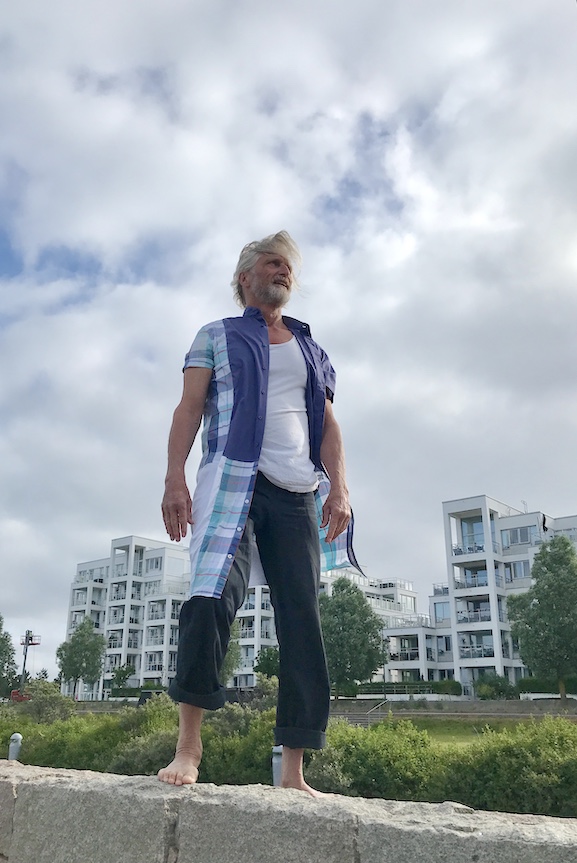 Skjortklänning, lila turkos - 6