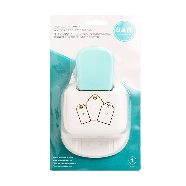 We R Memory Keepers 3-In-1 Punch -Rounded Tag
