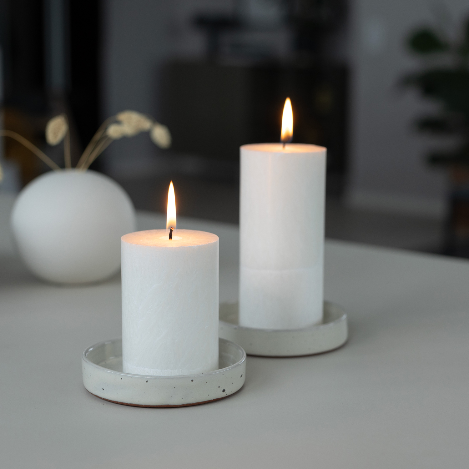 Shea pillar candle 67x150 mm  White - 4
