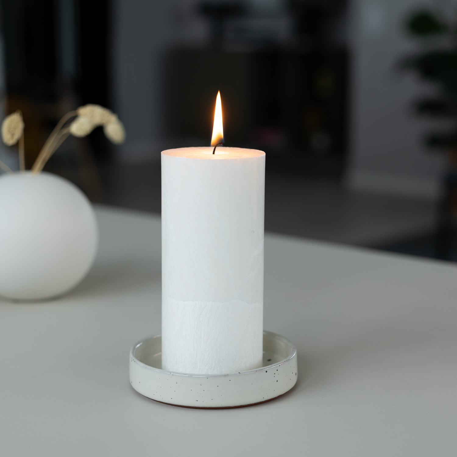 Shea pillar candle 67x150 mm  White
