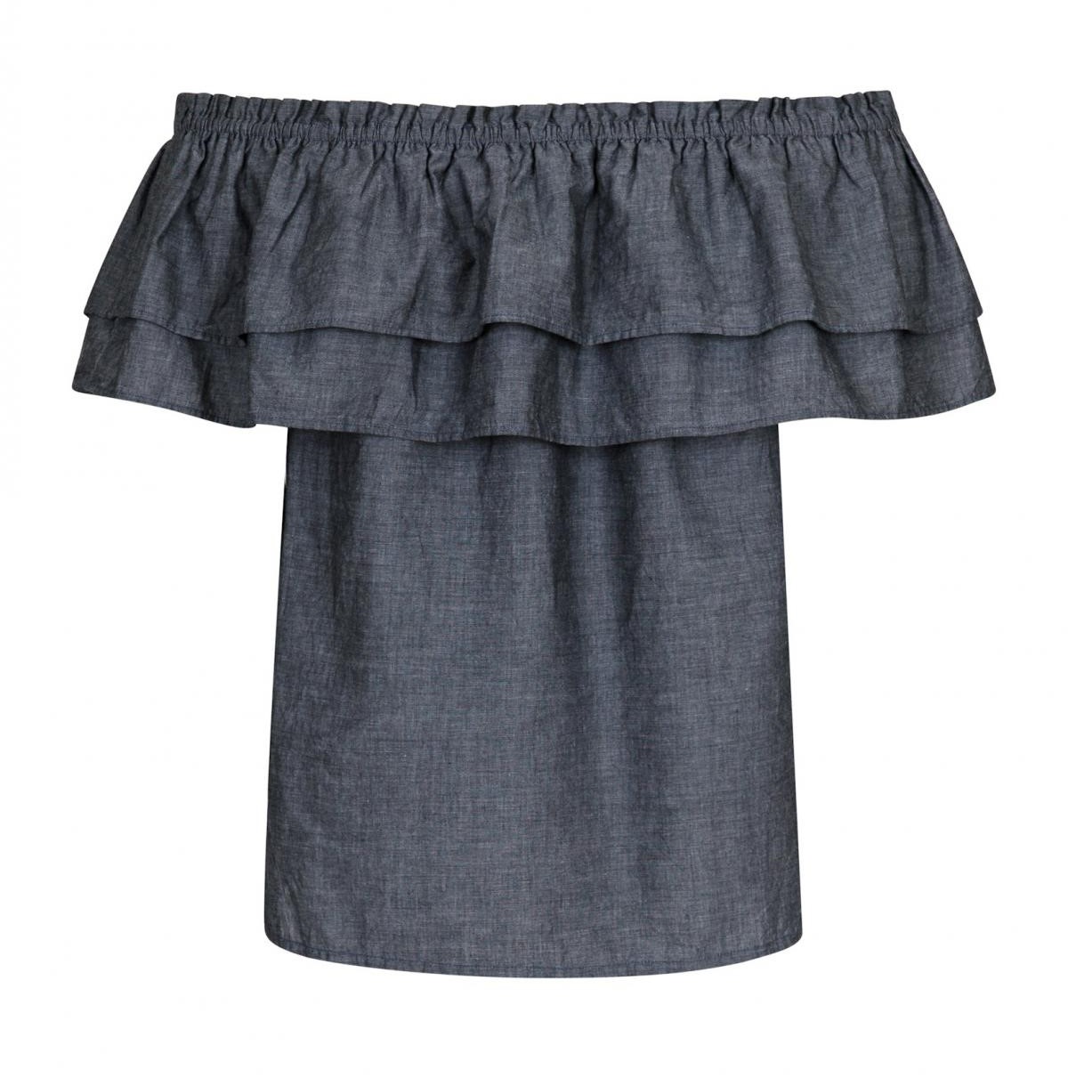Neo Noir Austin Chambray Top, Black - 2
