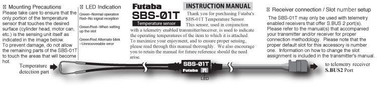 Futaba Temperatur Telemetrisensor Loop S.BUS2 - 2