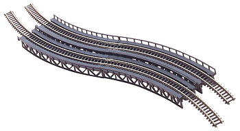 4 Auffahrten (gebogen, 195 +