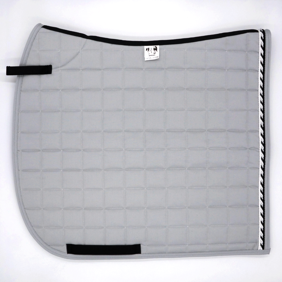 Dressyrschabrak Ljusgrå D4, svart/silver