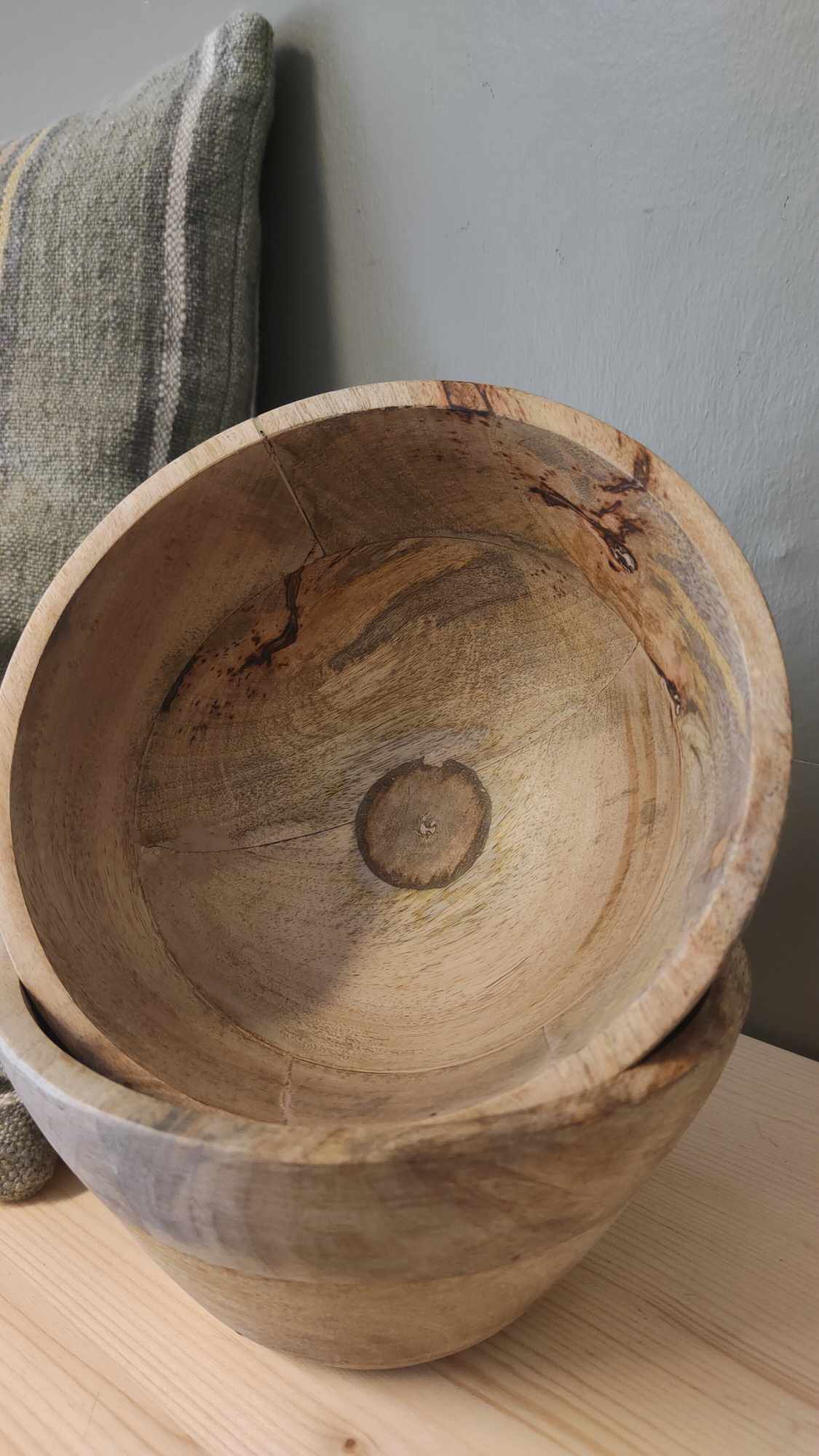 Skål trä handmade Ø19