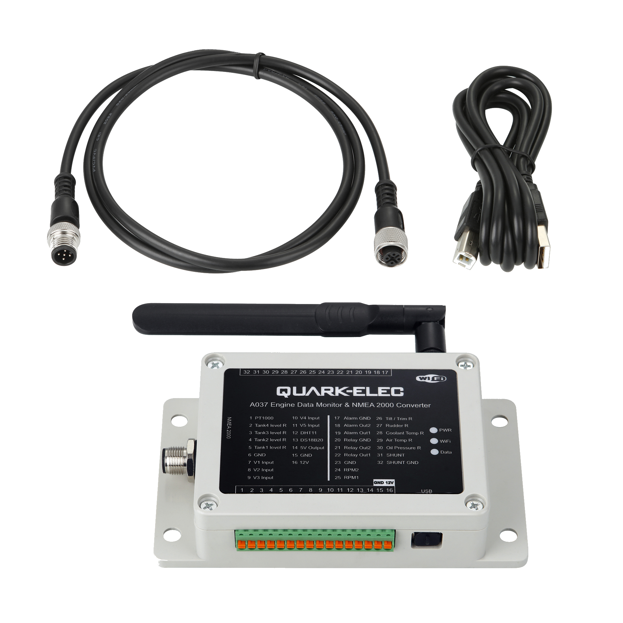 A037 Engine Data Monitor & NMEA 2000 Converter från Quark-Elec - 3