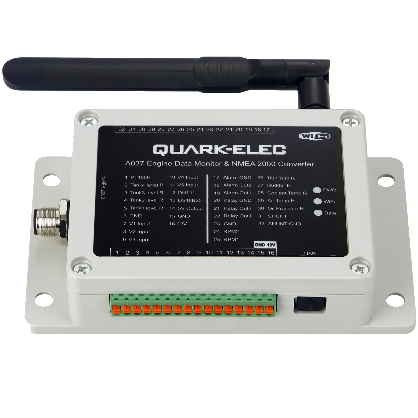 A037 Engine Data Monitor & NMEA 2000 Converter från Quark-Elec