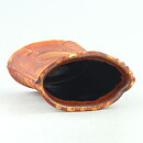 Bertil Vallien (Terra 1978) Brown Hourglass Vase with Relief Decor 13 cm (3)