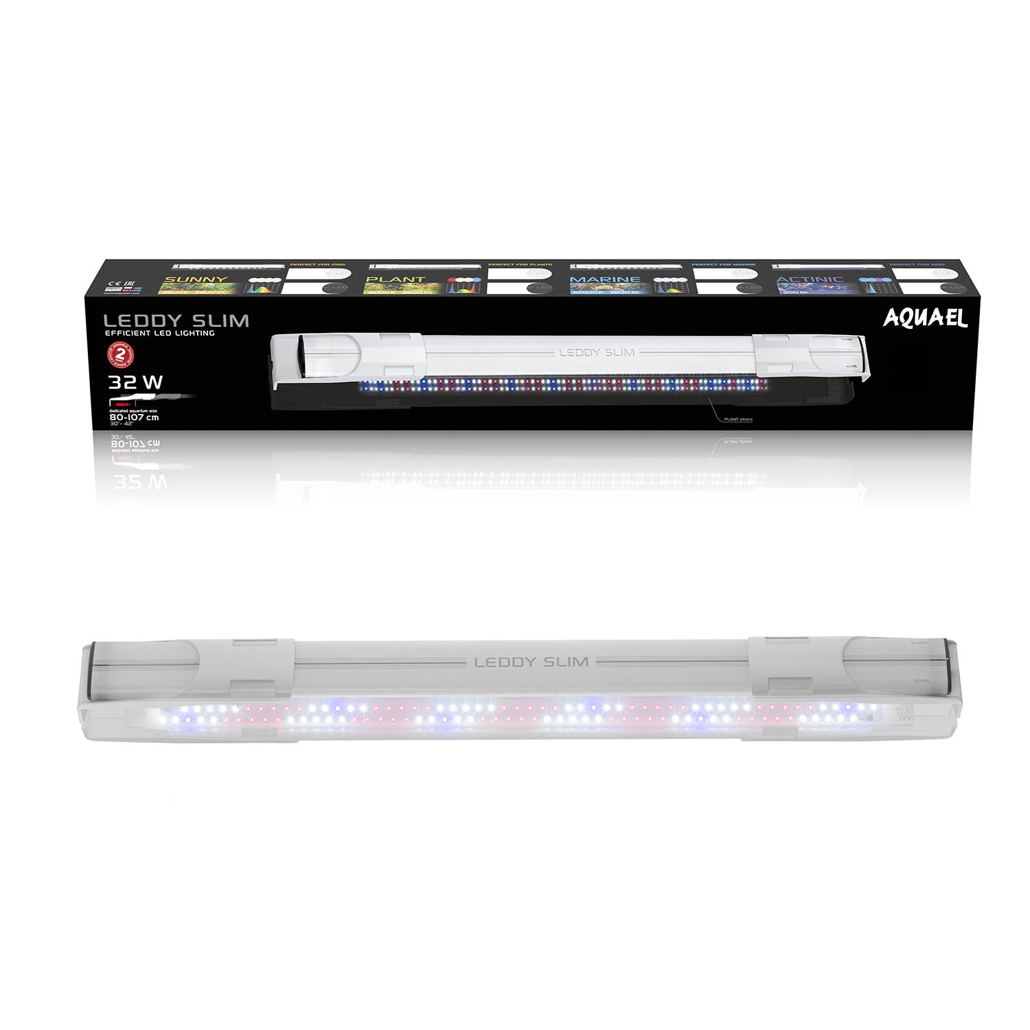 Aquael Leddy Slim Plant 32w 80-107 cm, (Flera Varianter)