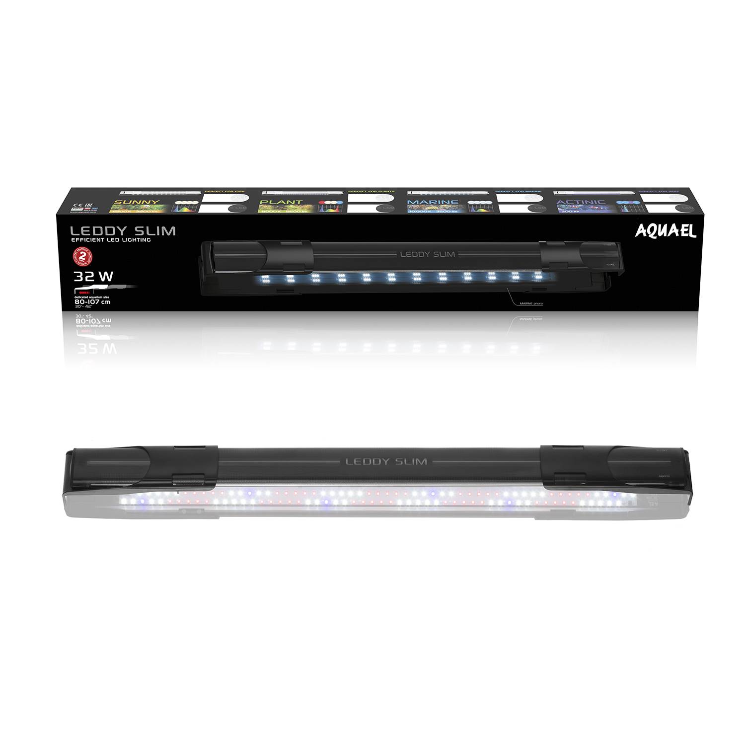 Aquael Leddy Slim Plant 32w 80-107 cm, (Flera Varianter) - 2