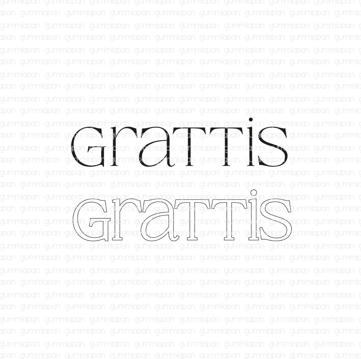 Gummiapan stämpel - Grattis