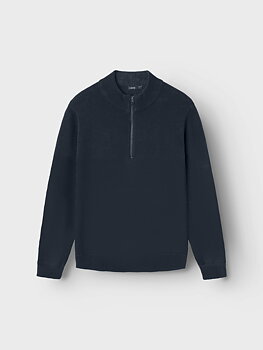 NLMNURJOS LS HALF ZIP KNIT Dark Sapphire