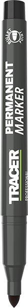 Markers PERMANENT 4pack - 2 black -1 red -1 blue, Tracer - 3
