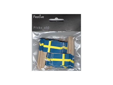 Cocktail Flags Sweden 50pc